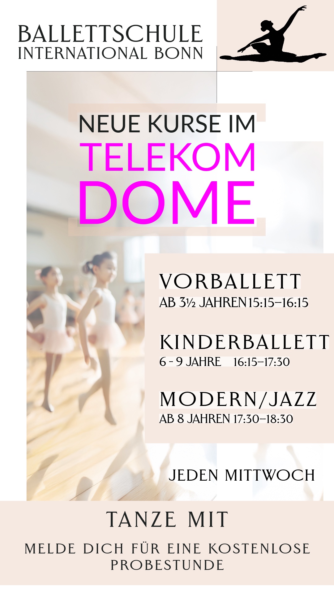 Neue Kurse im Telekom Dome